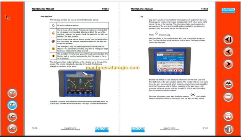 Sandvik TH663 Maintenance Manual Serial No. T563D026