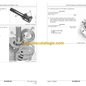 John Deere 750J 850J Crawler Dozers Repair Technical Manual