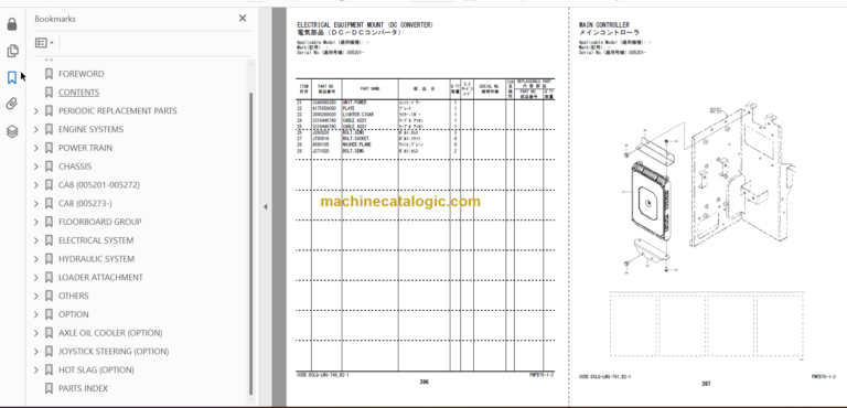 Hitachi ZW310-6 Wheel Loader (PNDBA0-OP4-1) Parts Catalog