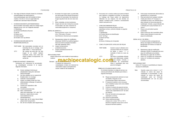 Hitachi ZAXIS 220LC-GI Hydraulic Excavator Equipment Components Parts Catalog