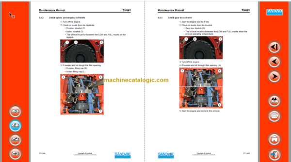Sandvik TH663 Maintenance Manual Serial No. T563D026