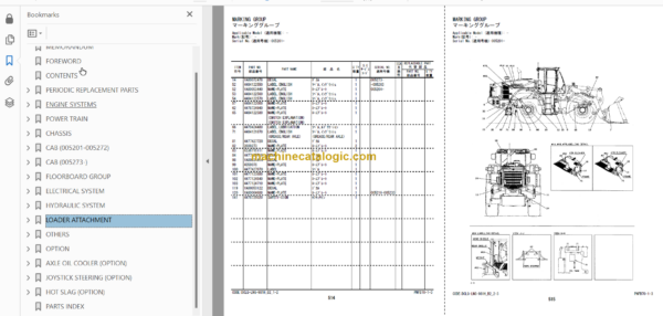 Hitachi ZW310-6 Wheel Loader (PNDBA0-OP4-1) Parts Catalog