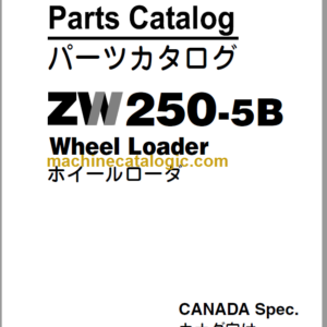 Hitachi ZW250-5B Wheel Loader (PNEC60-1-1) Parts Catalog