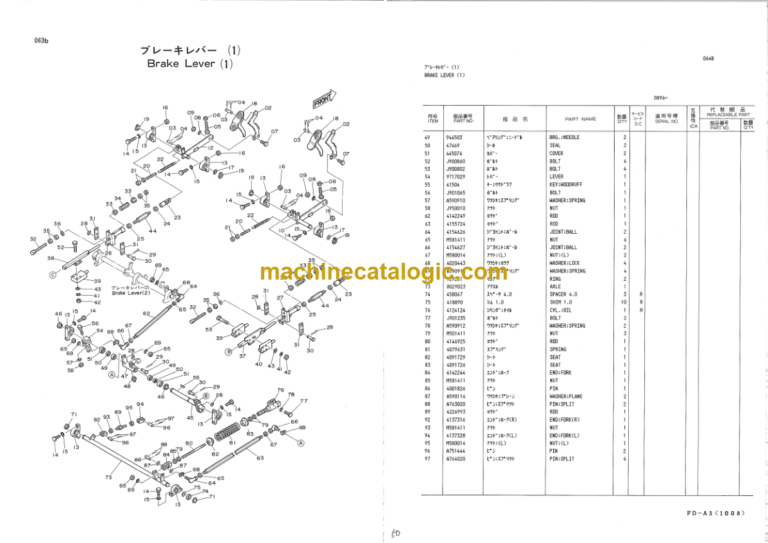 Hitachi KH180-3 EARTH DRILL Parts Catalog