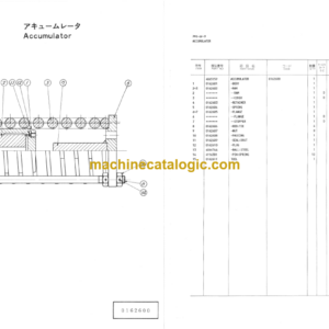 Hitachi KH55 Equipment Components Parts Catalog Serial No.0101-