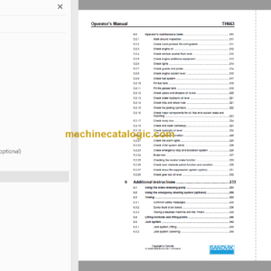 Sandvik TH663 Operator’s Manual Serial No. T563D026