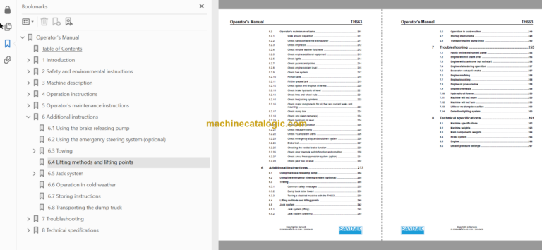 Sandvik TH663 Operator's Manual Serial No. T563D026