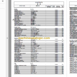 Hitachi ZW250-5B Wheel Loader (PNEC60-1-1) Parts Catalog