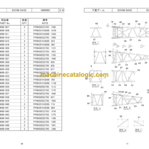 Hitachi Sumitomo SCX900-2 Bracing List