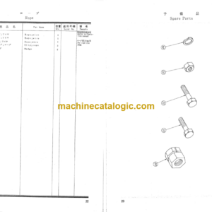 Hitachi KH125-3 45S BOOM SUPPORT TYPE PILEDRIVER Parts Catalog