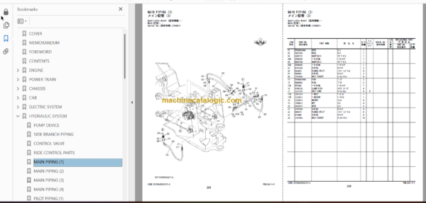 Hitachi ZW250-5B Wheel Loader (PNEC60-1-1) Parts Catalog