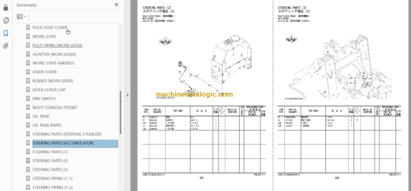 Hitachi ZW250-5B Wheel Loader (PNEC60-1-1) Parts Catalog