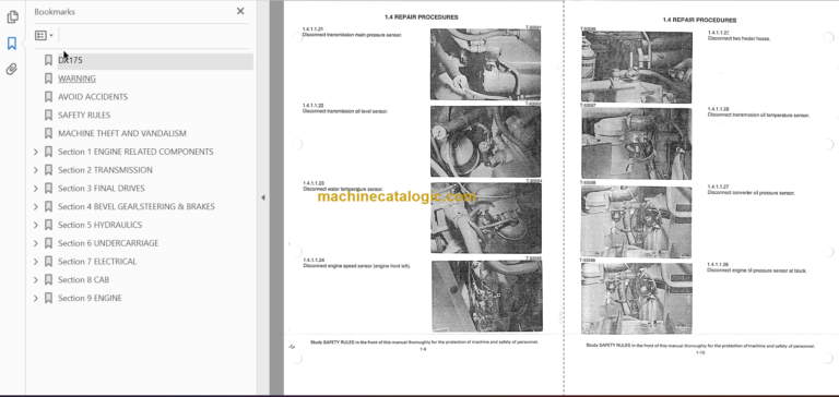 Hitachi DX175 Crawler Dozer Service Manual
