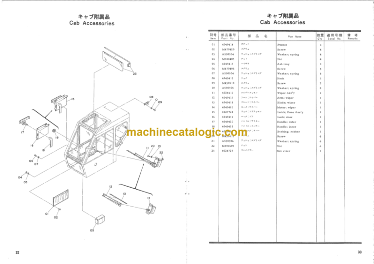Hitachi KH150E Parts Catalog