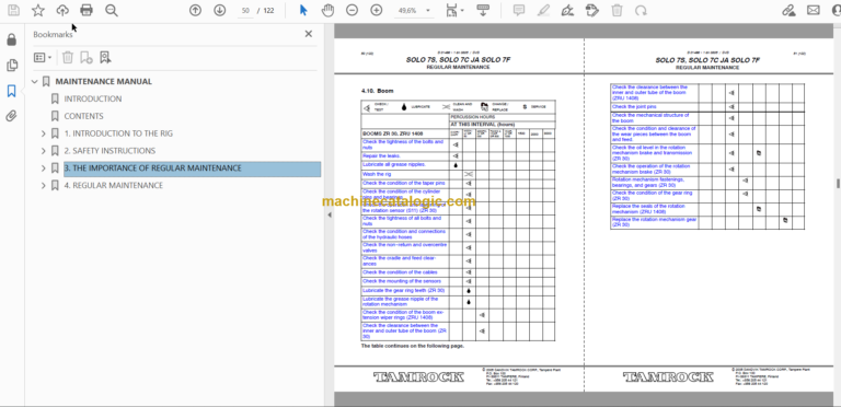 Sandvik SOLO 7-15 F Maintenance Manual Serial No. 105A8493-1