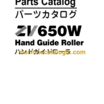 Hitachi ZV650W Hand Guide Roller Parts Catalog