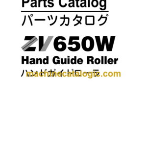 Hitachi ZV650W Hand Guide Roller Parts Catalog