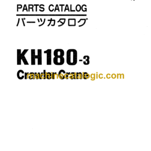 Hitachi KH180-3 Crawler Crane Parts Catalog Seri No 0703-