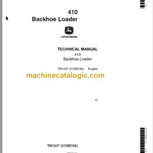 John Deere 410 Backhoe Loader Technical Manual