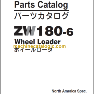 Hitachi ZW180-6 Wheel Loader (PPD860-1-1) Parts Catalog