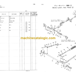 Hitachi KH180-3 Crawler Crane Parts Catalog Seri No 0703-