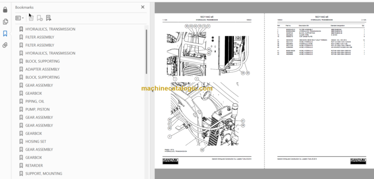 Sandvik TH663 Parts Manual Serial No. T563D026