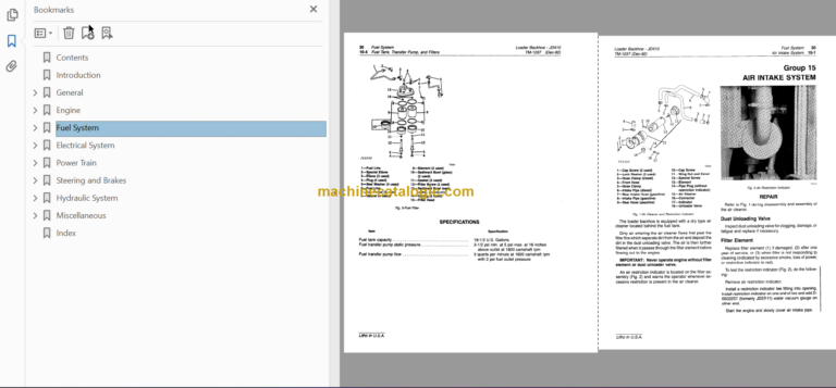 John Deere 410 Backhoe Loader Technical Manual