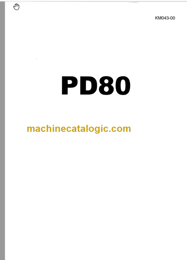 Hitachi PD80 Pile Driver Service Manual