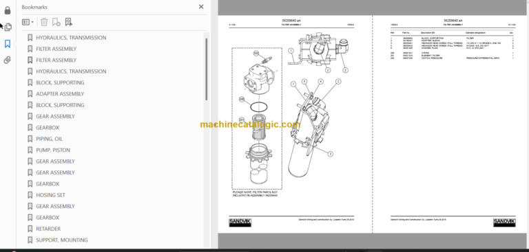 Sandvik TH663 Parts Manual Serial No. T563D026