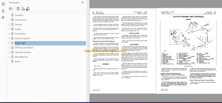 John Deere 410 Backhoe Loader Technical Manual