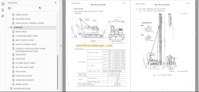 Hitachi PD80 Pile Driver Service Manual