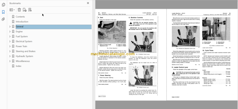 John Deere 410 Backhoe Loader Technical Manual