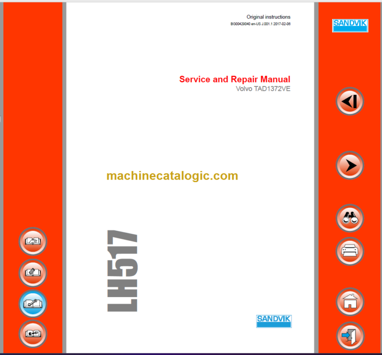 SANDVIK LH517 491 Workshop Manual Serial No. L717D513