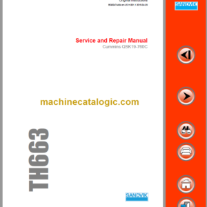 Sandvik TH663 Service and Repair Manual Serial No. T563D026