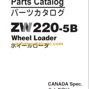 Hitachi ZW220-5B Wheel Loader (PNEE60-1-1) Parts Catalog