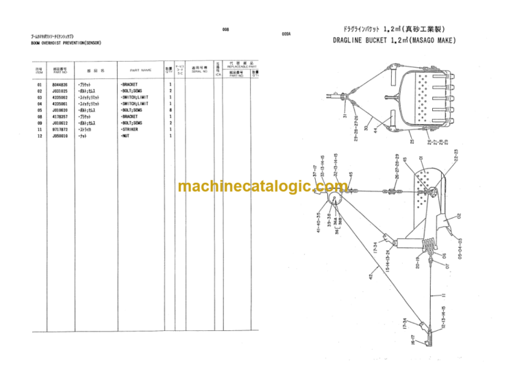 Hitachi KH125 KH125DR Parts List