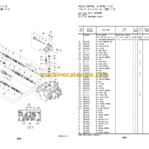 Hitachi ZW250-5B Wheel Loader Equipment Components Parts Catalog