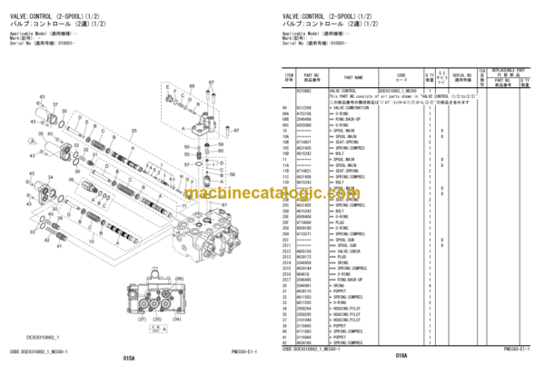 Hitachi ZW250-5B Wheel Loader Equipment Components Parts Catalog