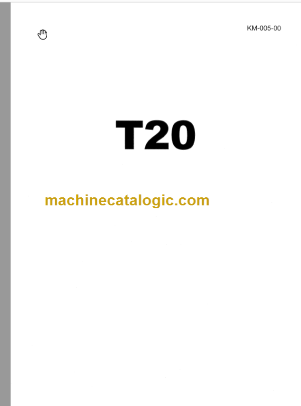 Hitachi T20 Dozer Service Manual