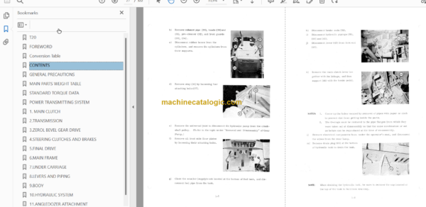 Hitachi T20 Dozer Service Manual