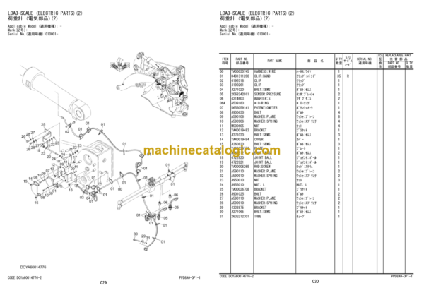 Hitachi ZW180-6 Wheel Loader (PPD8A0-OP1-1) Parts Catalog