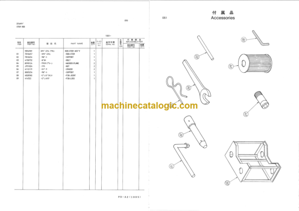 Hitachi KH100D HYDRAULIC EARTH DRILL Parts Catalog