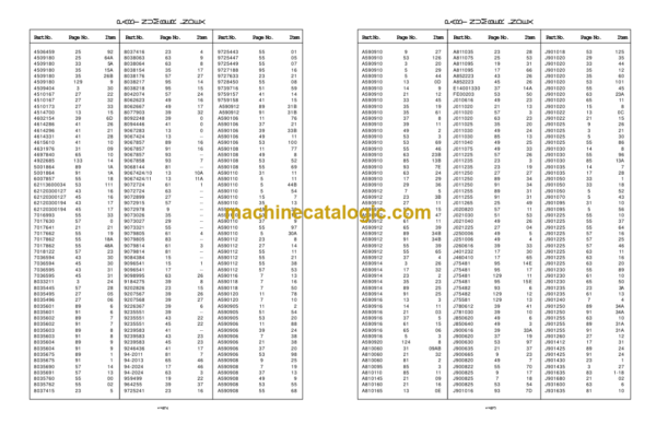 Hitachi EX110+ Parts Catalog