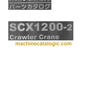 Hitachi Sumitomo SCX1200-2 Crawler Crane Parts Catalog