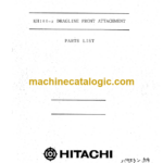 Hitachi KH180-2 Parts List Dragline Front attachment