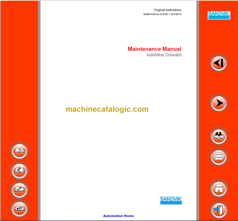 SANDVIK LH517 491 Maintenance Manual Serial No. L817D589