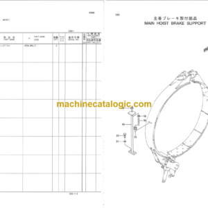 Hitachi KH850-3 Crawler Crane Parts Catalog Serial No.0301-