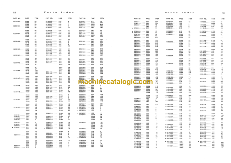 Hitachi KH100D Equipment Components Parts Catalog