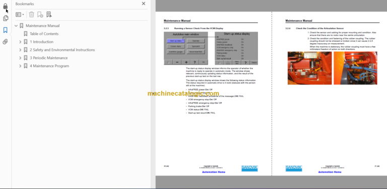 SANDVIK LH517 491 Maintenance Manual Serial No. L817D589