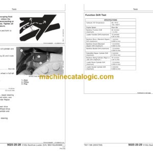 John Deere 315SJ Backhoe Loader Operation and Test Technical Manual